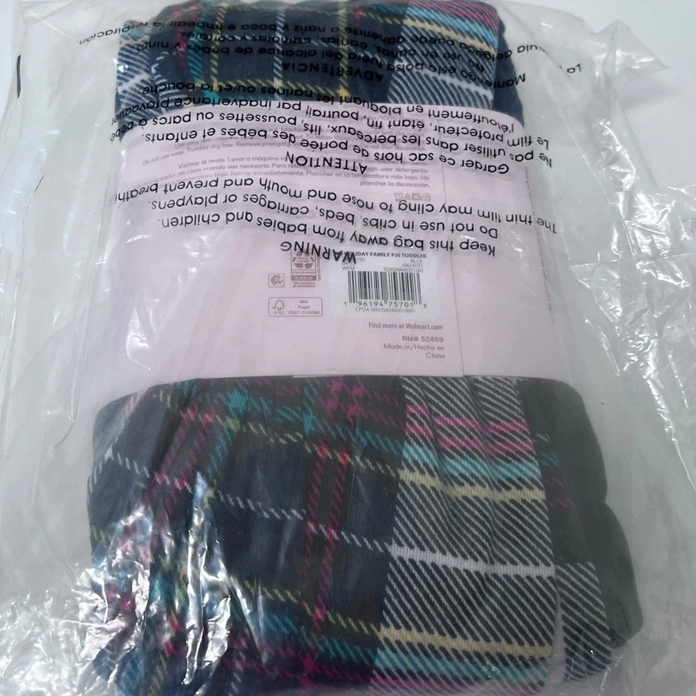 Joyspun Two Piece‎ Holiday Pajama Set Toddler Size Unisex 2T